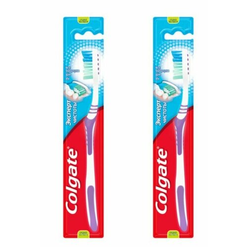 Colgate Зубная щетка Эксперт чистоты средняя, 2 шт.