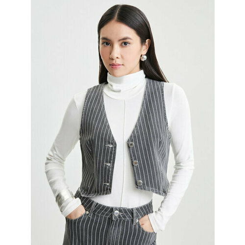 фото Жилет zarina, размер xs (ru 42)/170, черный