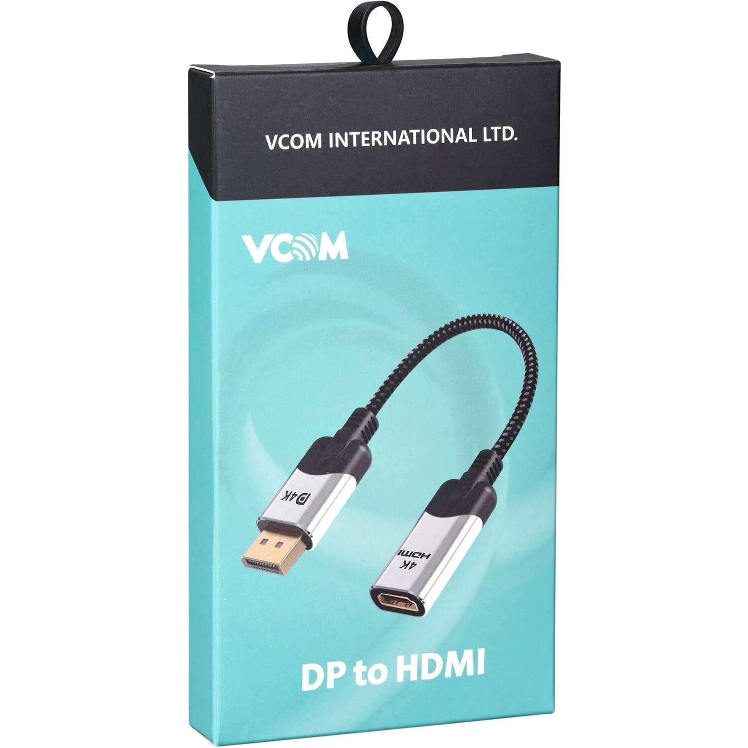 Кабель DISPLAY PORT TO HDMI 4K 0.15 M CG621M-0.15 VCOM - фото №3