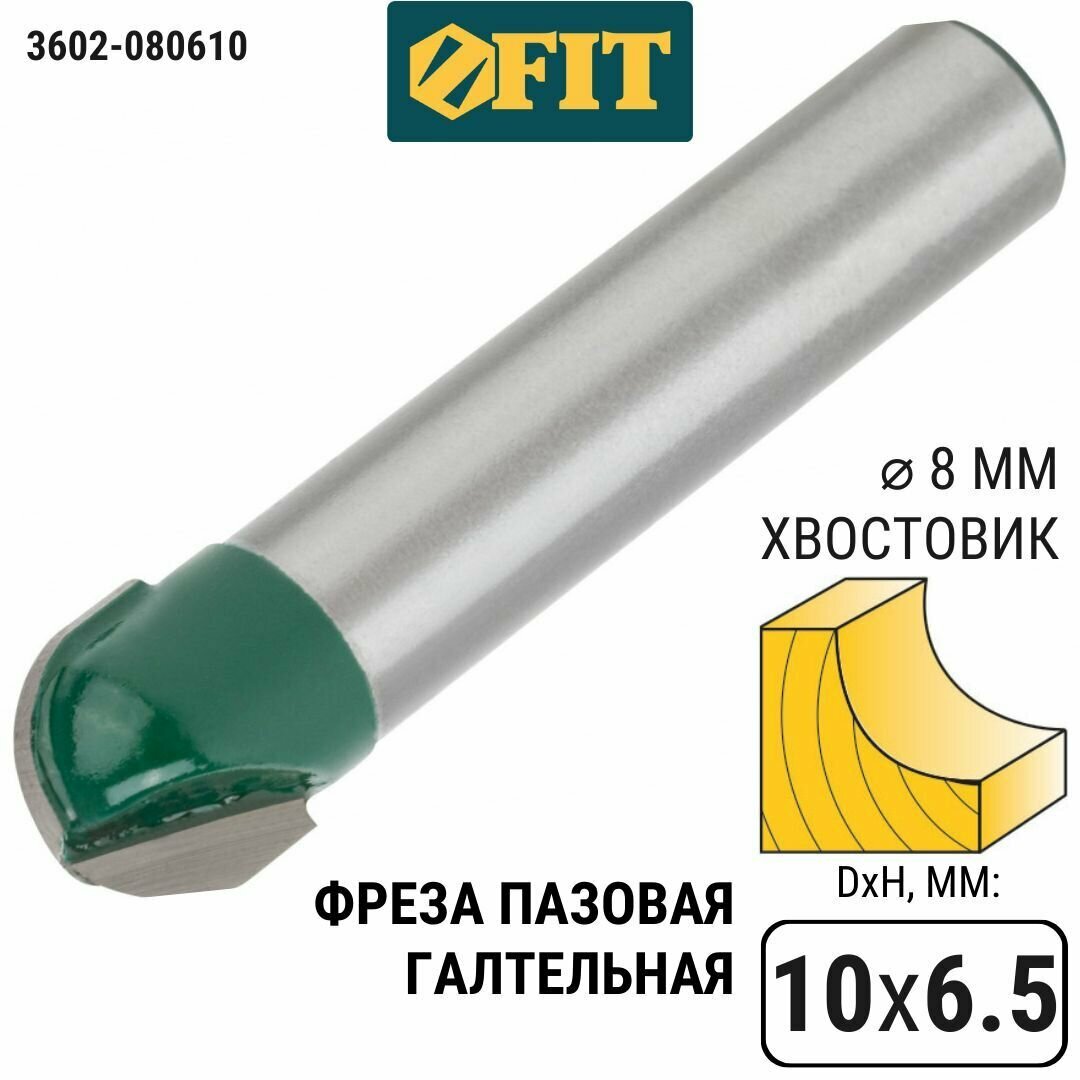 Фреза пазовая галтельная DxHxL-10х65х425мм FIT