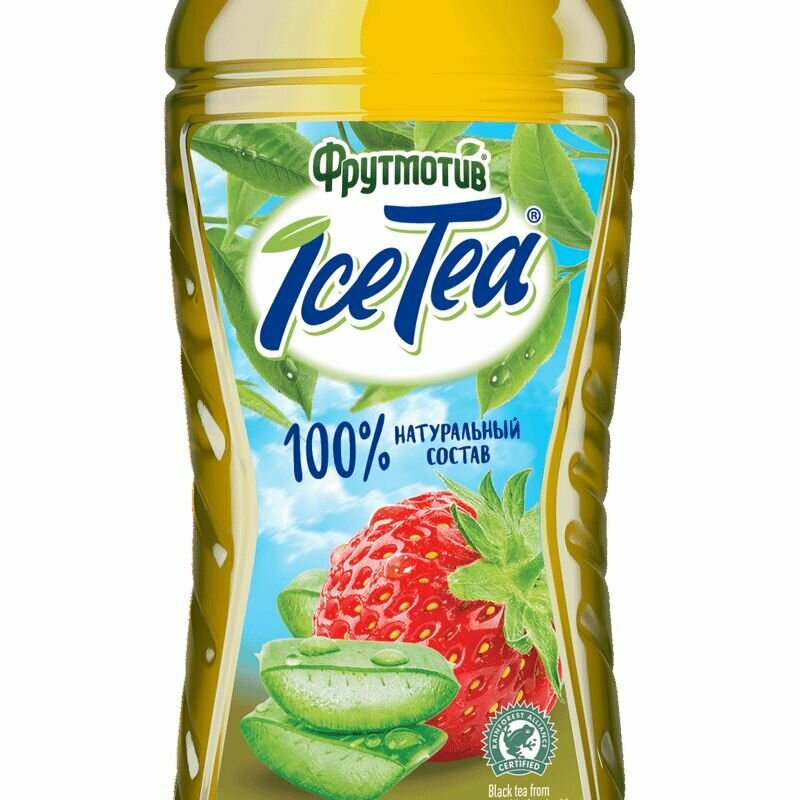 Холодный чай ICE TEA зеленый Клубника и алое вера 0,5л ПЭТ - фотография № 2