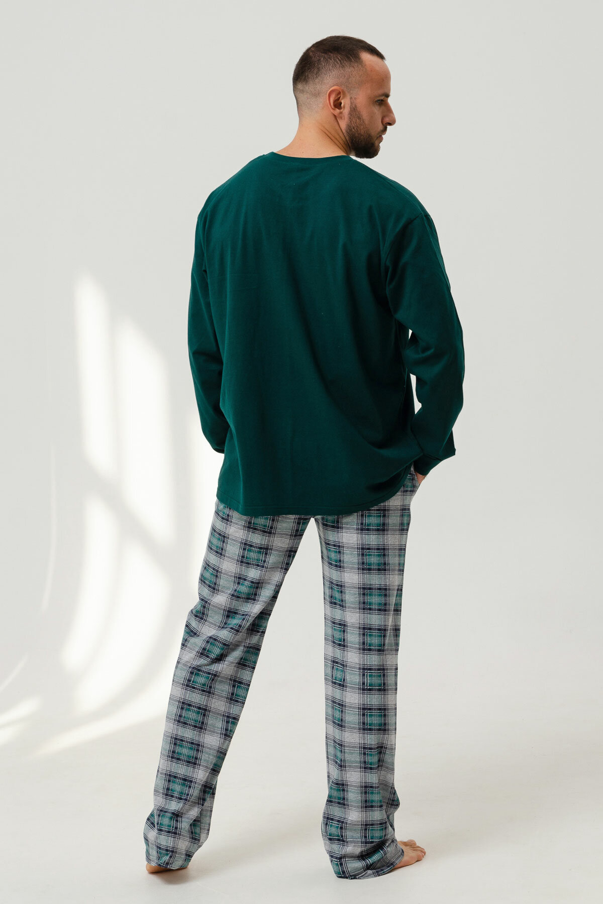 Пижама Оптима Трикотаж, размер 46, зеленый - фотография № 2