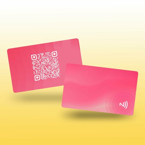 Умная электронная визитка на NFC-карте с бесплатной виртуальной картой (Pink) умная электронная визитка на nfc карте с бесплатной виртуальной картой