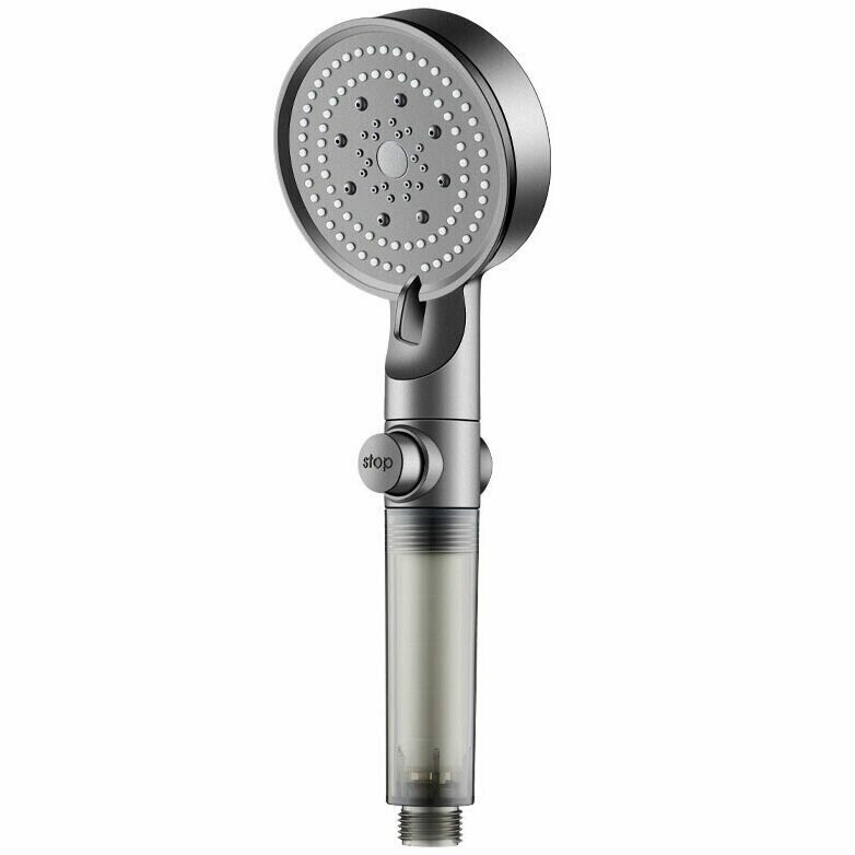 Лейка для душа с фильтром Shower Filter P5 Gray, 5 режимов, стоп-кнопка, цвет сырый