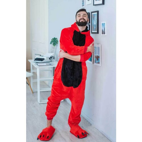 фото Кигуруми дракон , красный, черный фифи бутик