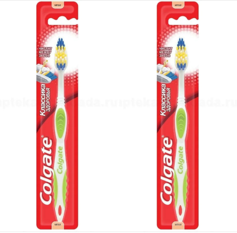 Зубная щетка Colgate, Классика Здоровья, мягкая, 2 шт.