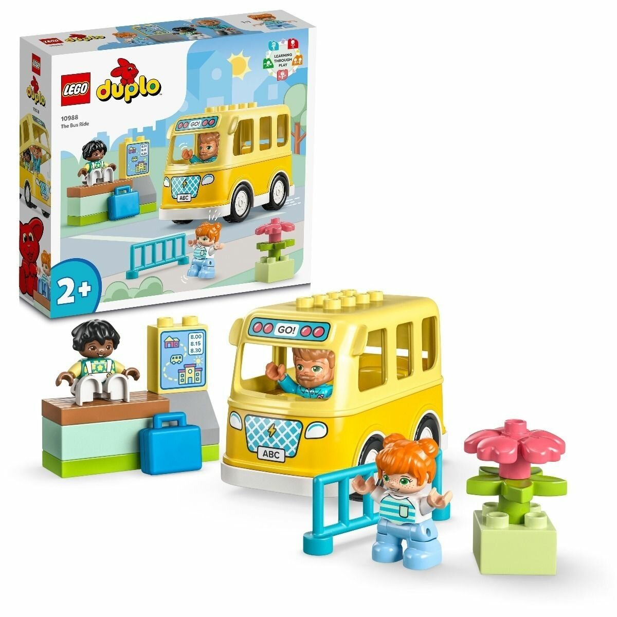 10988 Пластиковый Конструктор LEGO Duplo 10988 The Bus Ride Поездка на автобусе/ 16 деталей/ 2+