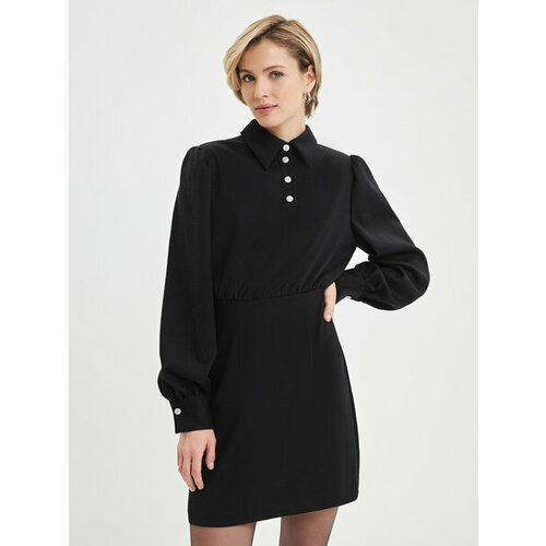 фото Платье zarina, размер xs (ru 42)/170, черный