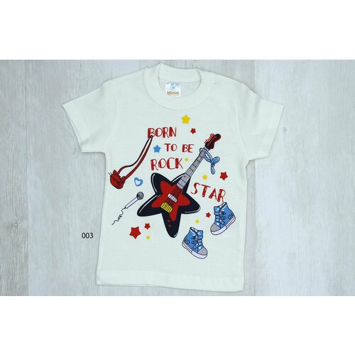 фото Футболка mimic, размер 92, бежевый