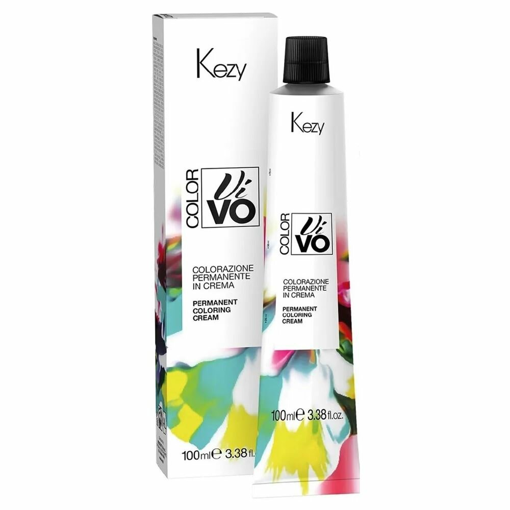 Краска для волос KEZY Color Vivo Color Vivo, Перманентная крем-краска с коллагеном и маслом крамбе, 7.01