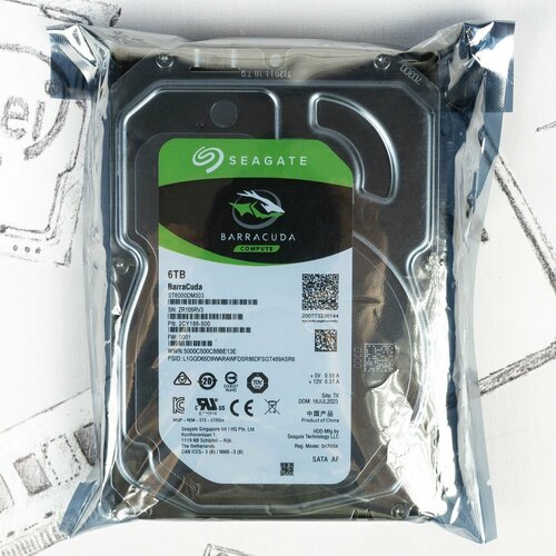 35 жесткий диск Seagate BarraCuda 6Tb 1420800₽