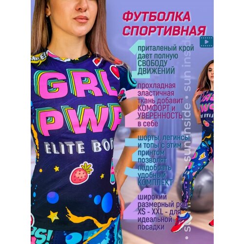 фото Футболка размер xs, синий нет бренда