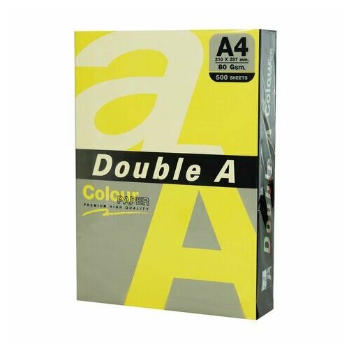 фото Бумага цветная double a, а4, 80 г/м2, 500 л. (5 цветов x 100 листов), микс интенсив