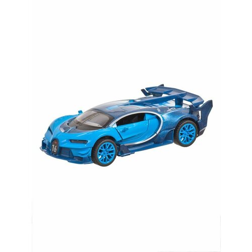 Модель машины Bugatti Vision GT 1/32 свето-звуковые эффекты, инерция, синий, 1 шт. модель машины ferrari f12 berlinetta 1 32 свето звуковые эффекты инерция желтый 1 шт
