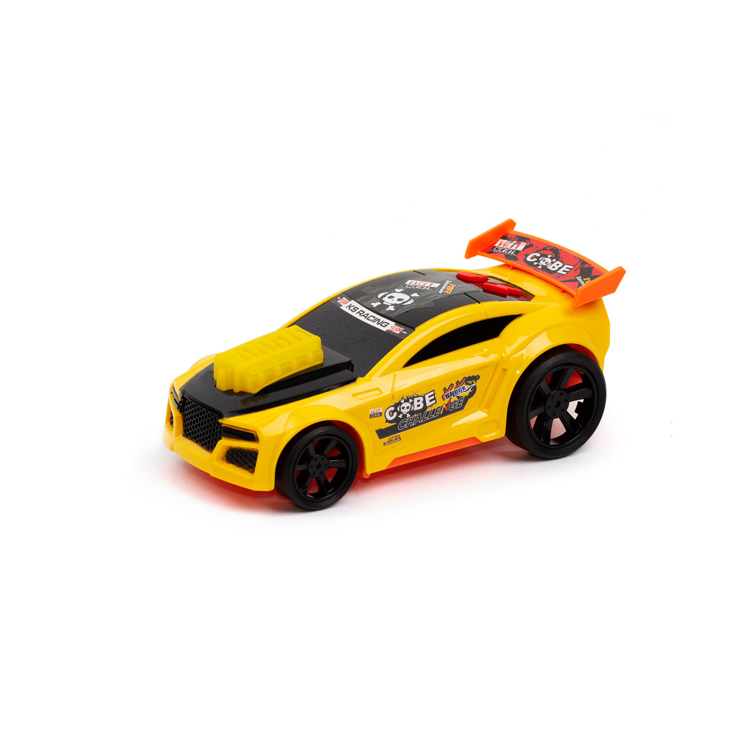 Машина AUTOPROFI Уличный гонщик детская с подвижными деталями жёлтый свет звук 18см JU-018/RACE YE