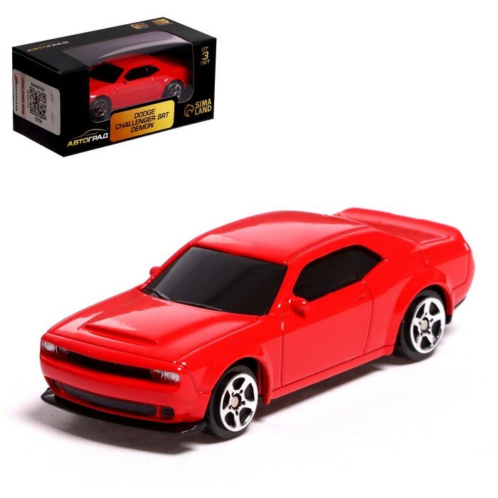 Машина металлическая Автоград Dodge Challenger Srt Demon, 1:64, красный 344034