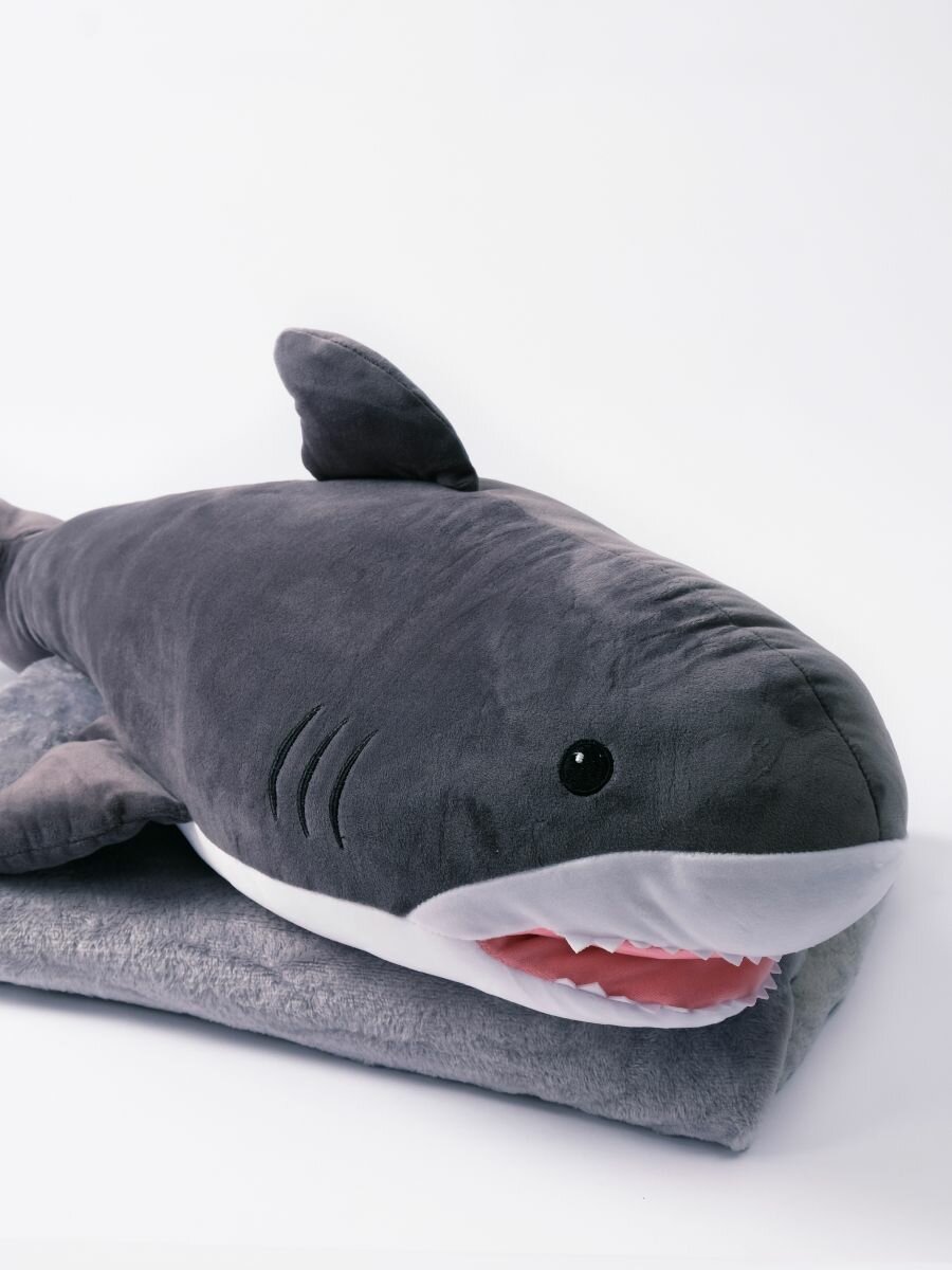Игрушка подушка с пледом Funfur Акула
