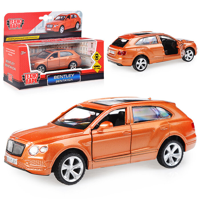 Машина металл Bentley Bentayga 1:45, (открыв. двери) инерц, в коробке