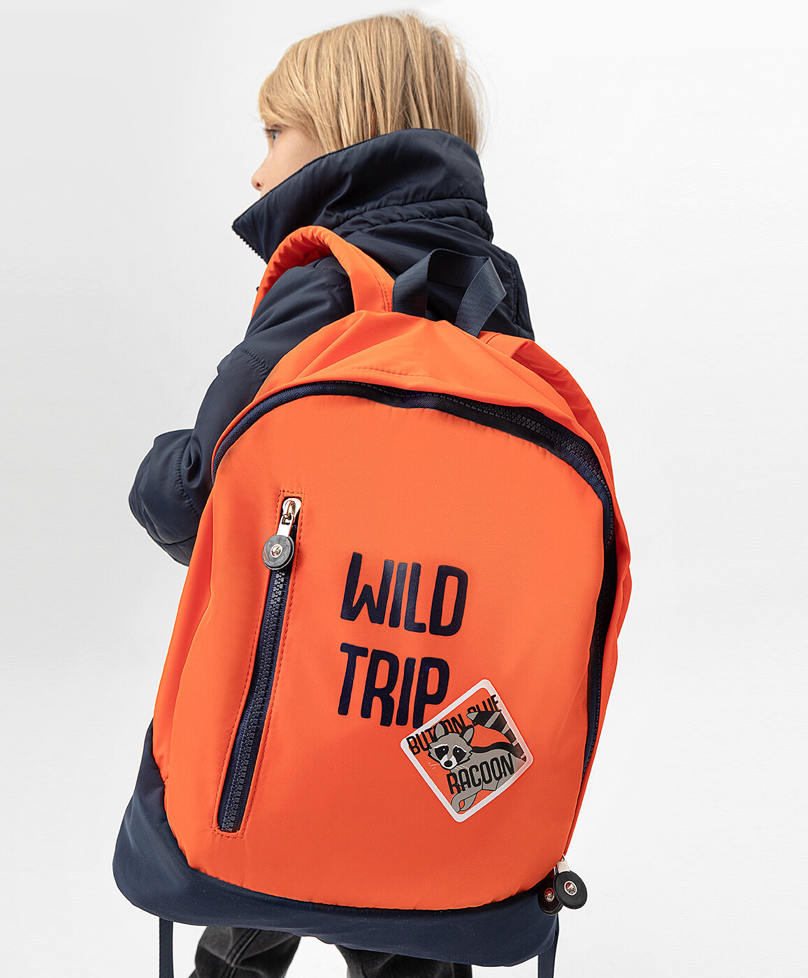 Рюкзак с карманами оранжевый Button Blue - фото №2