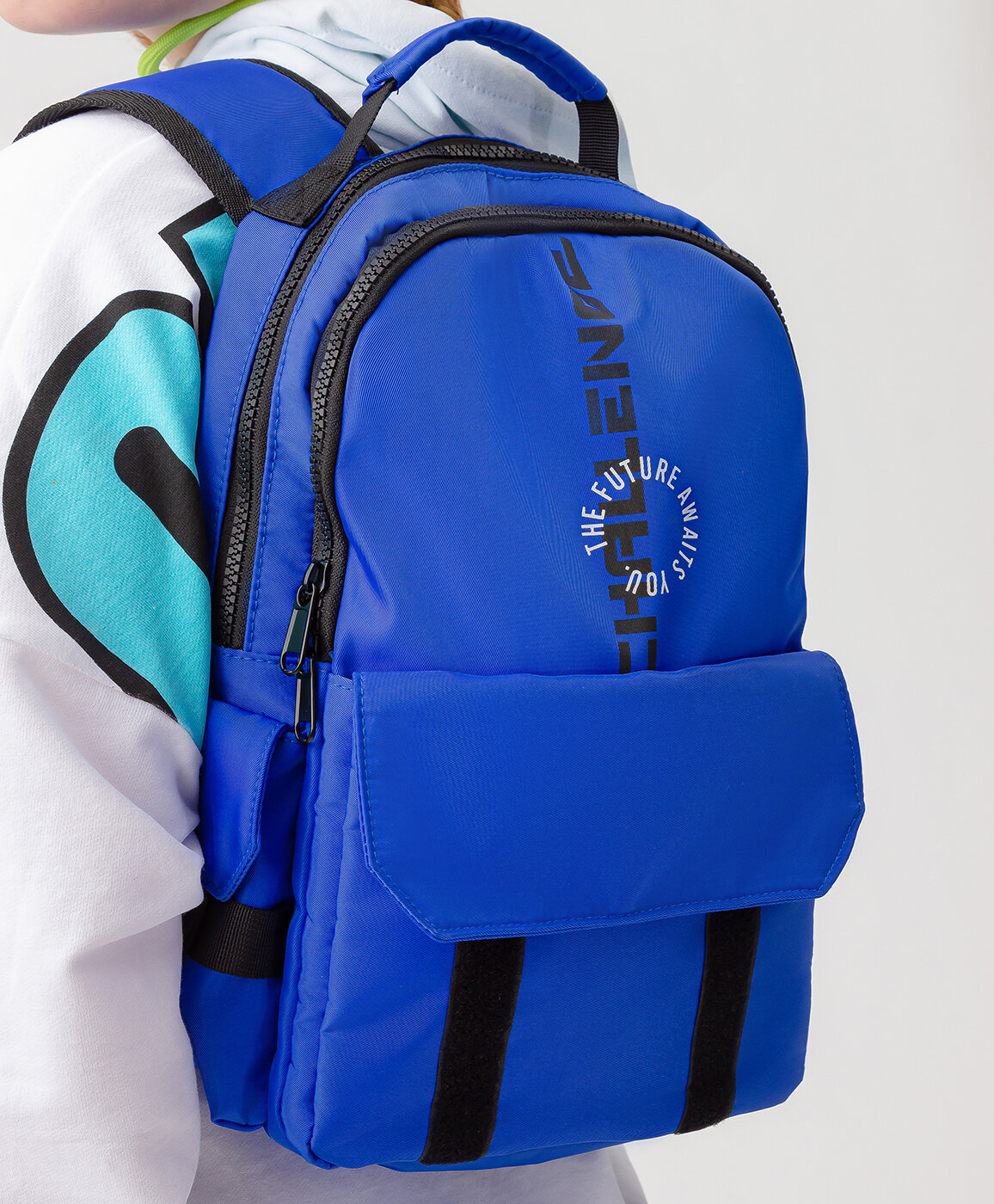 Рюкзак синий Button Blue, для мальчиков, размер One size, мод 123BBBX21041000