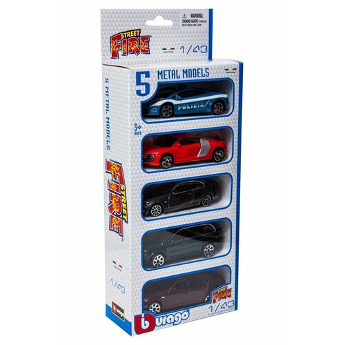 фото Игровой набор bburago из 5 металлических машин, серия street fire, 1:43, 18-30005