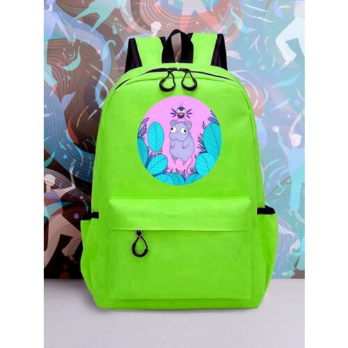 Большой зеленый рюкзак с DTF принтом аниме унесенные призраками - 2306 зеленый школьный рюкзак с принтом аниме унесенные призраками 3111