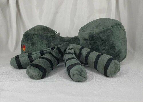 Мягкая игрушка-брелок Майнкрафт Паук, плюшевый, тёмно-зеленый, 8 см