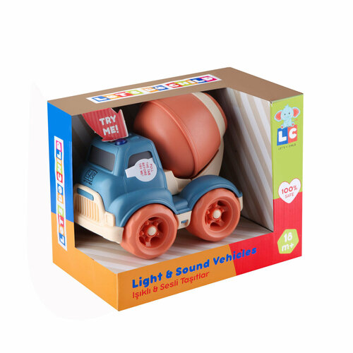 Игрушечная машинка Let`s Be Child - Бетономешалка (пластмассовая, цвет: сине-оранжевый), со световыми и звуковыми эффектами, с питанием от батареек