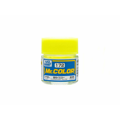 C172 Mr.Hobby Краска акриловая на растворителе, Флуоресцентный Жёлтый глянцевый, 10 мл. seresstore artdeco acrylic wood paint 500 ml lemon yellow