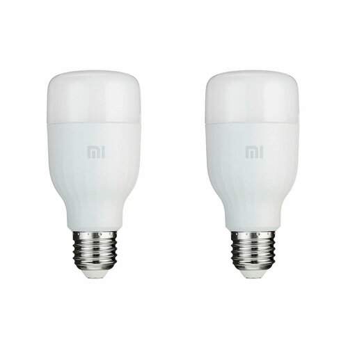 Лампа светодиодная XIAOMI Smart Home цветная (GPX4021GL) 9 Вт E27 грушевидная 950 Лм 1700-6500К 180-260 В матовая диммируемая (2 шт.)