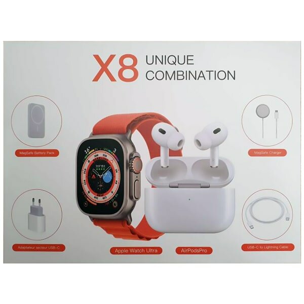 Умные часы SmartWatch X8 Ultra UNIQUE COMBINATION Silver
