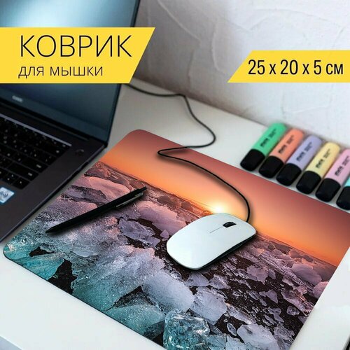 Коврик для мыши с принтом Море, океан, морской берег 25x20см. коврик для мыши с принтом чаек морской берег океан 25x20см