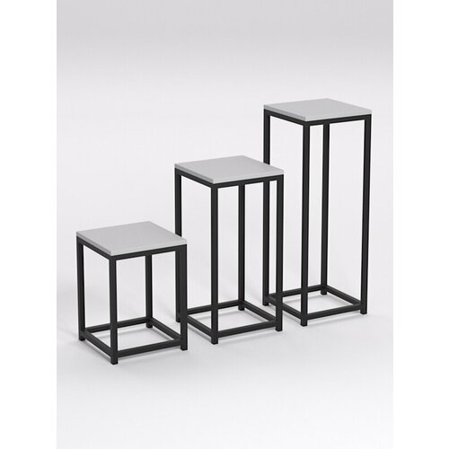 Подставка для цветов №7 в стиле лофт, Серый 90 x 30 x 80 см