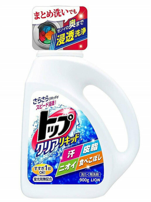 фото LION Жидкое средство для стирки белья, 900 мл. Япония Attack