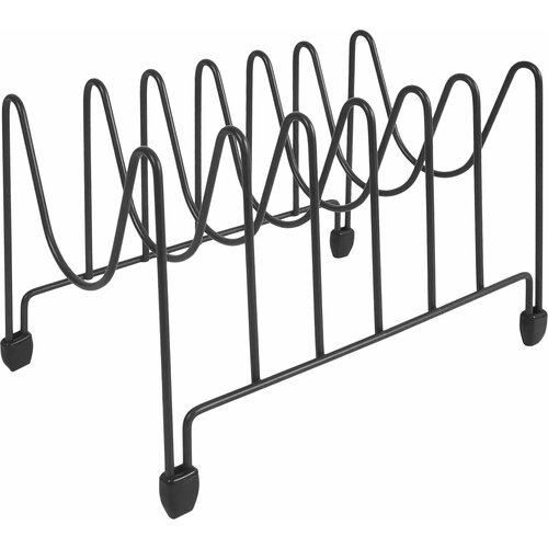 Подставка для крышек 17.2x25.5x17 см металл цвет серый