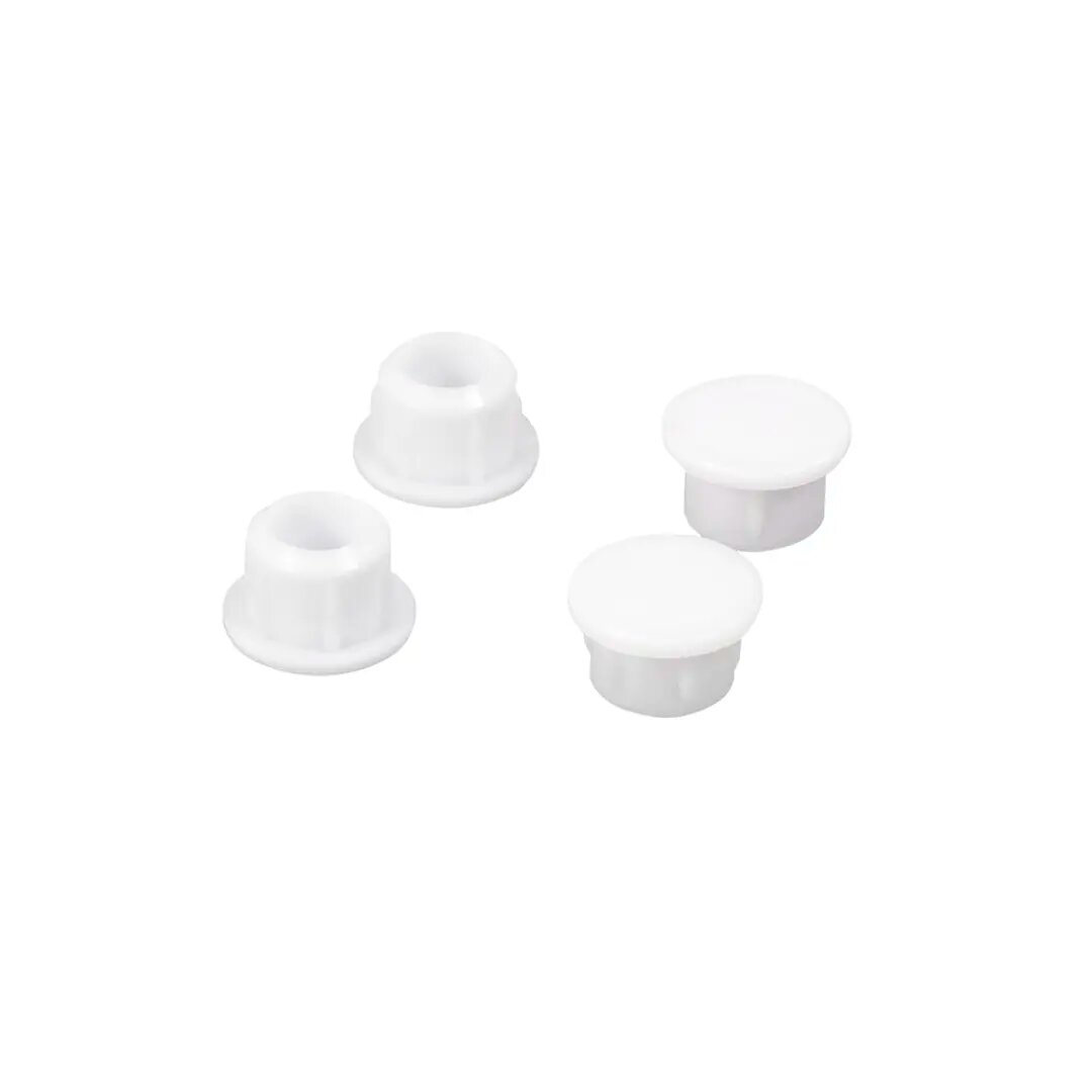 фото Заглушка декоративная Inspire металл цвет белый 10x10 мм 4 шт.