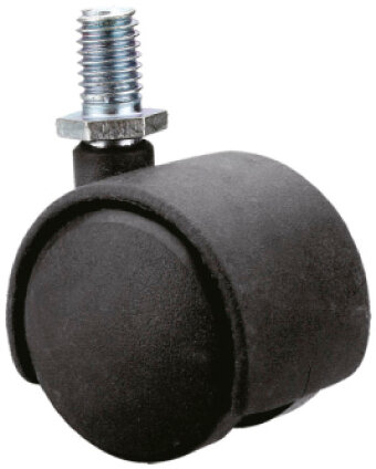Мебельное колесо STARFIX SMF-10523, с резьбой, max. нагрузка 20кг, черное