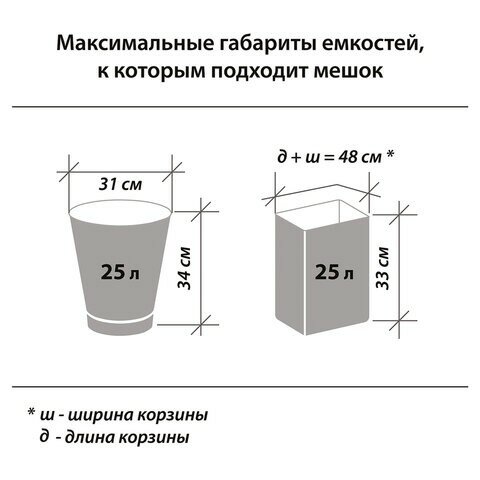 Мешки для мусора 30 л, черные, в рулоне 30 шт, ПНД 8 мкм, 50х60 см, офисмаг стандарт, 601379