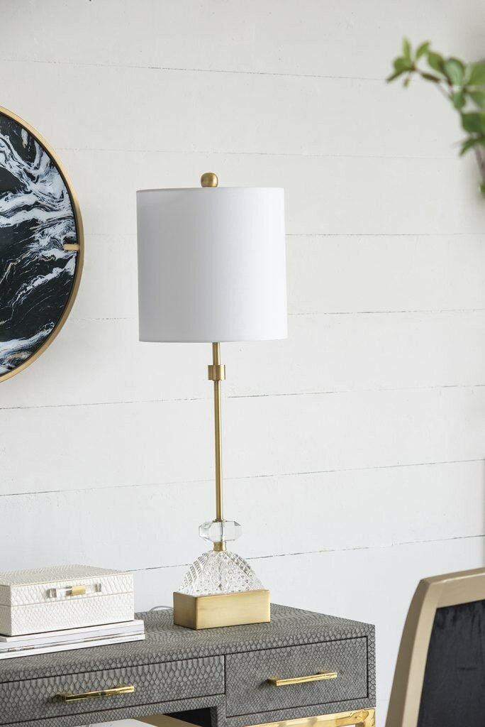 фото 77482CE-DS Светильник настольный с абажуром 25х25х75см, Glasar