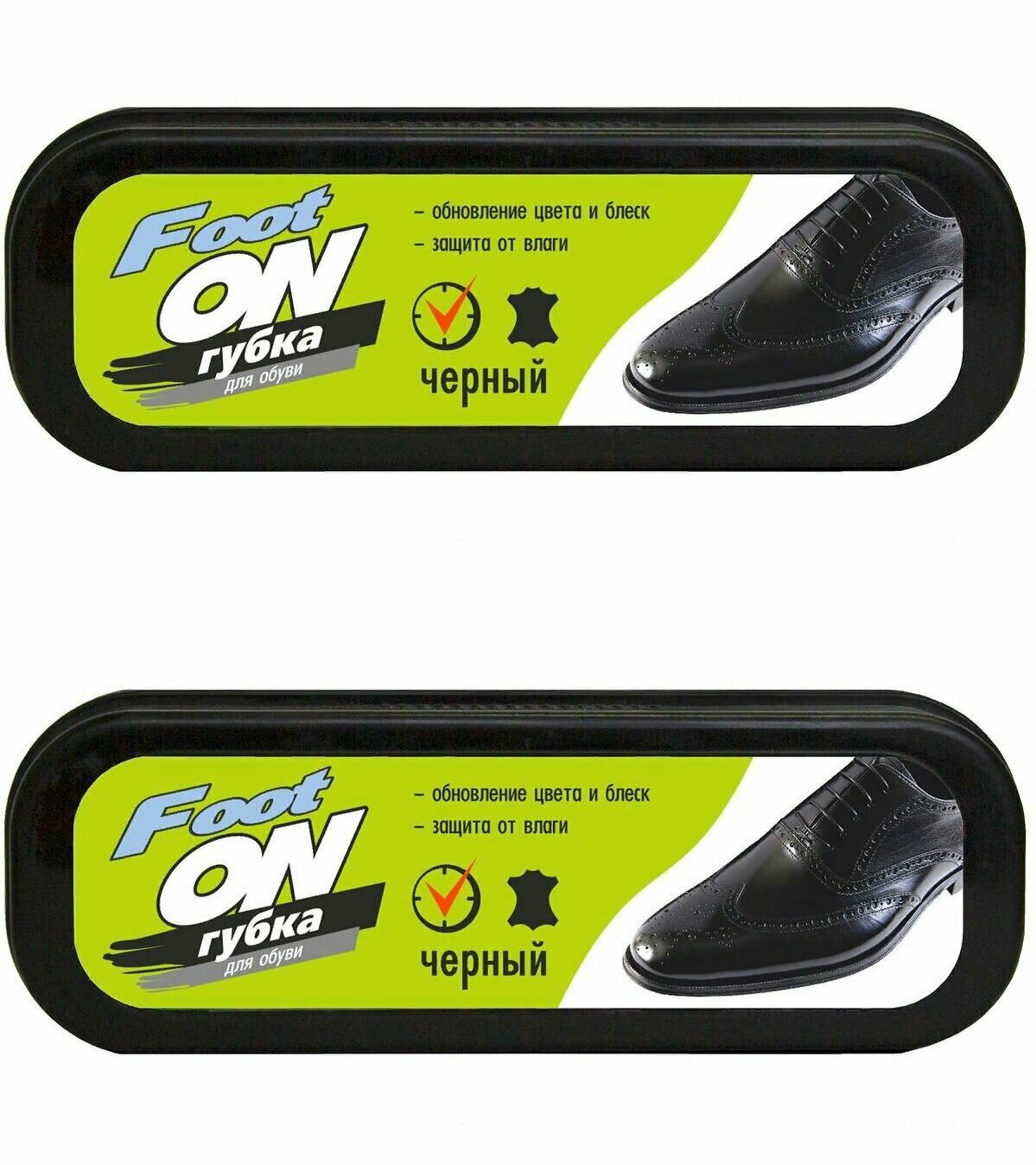 Сибиар Губка для обуви Foot on черная, 2 шт