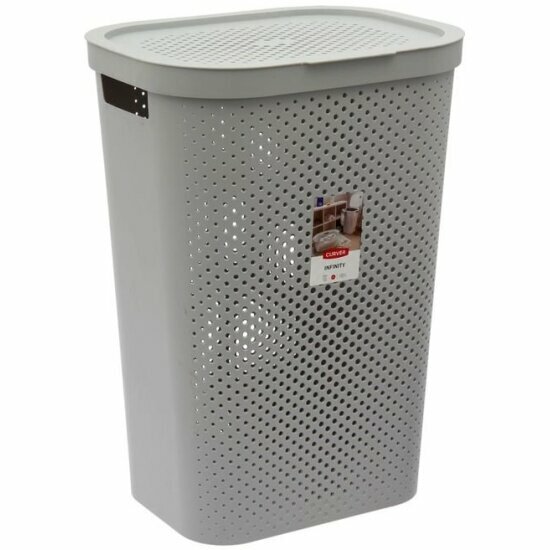 Корзина Curver бельевая Infinity RECYCLED серый 60L 440*35 *654 (231008)