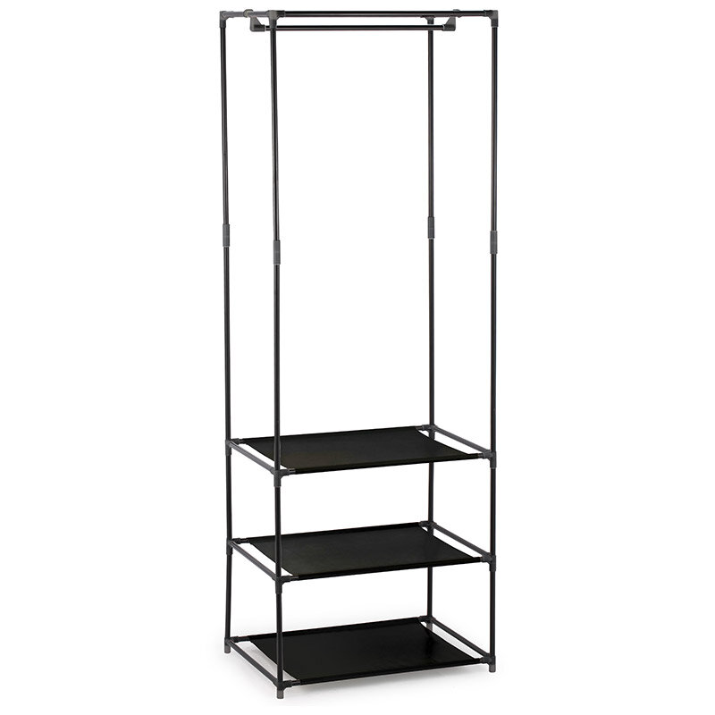 фото Вешалка-стойка напольная с полками и перекладиной (104925)