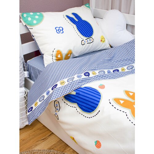 COROCOCO Комплект постельного белья Мальчики зайчики 160х80 см 2950₽