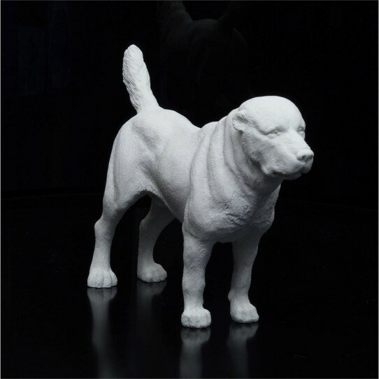 Статуэтка из камня "Алабай белый". Фигурки собак