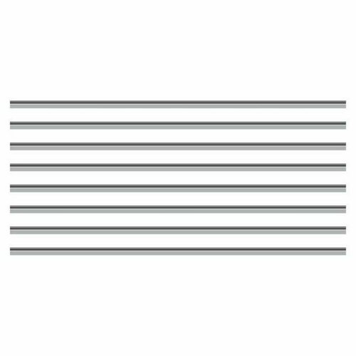 Наклейка-молдинг средний 'Без надписи вид №1', серый, 100 х 2,8 х 0,1 см, комплект 8 шт