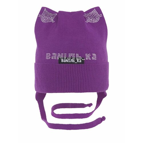 фото Шапка mialt, размер 52-54, фиолетовый