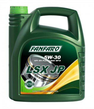 Масло моторное Fanfaro LSX JP 5W30 API SN+, ILSAC GF-5 синт. бенз. (4л)