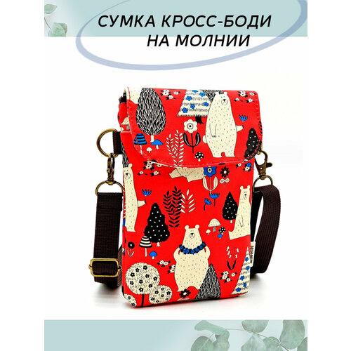 фото Сумка кросс-боди bag-t-105-09, фактура зернистая, матовая, красный сomodo