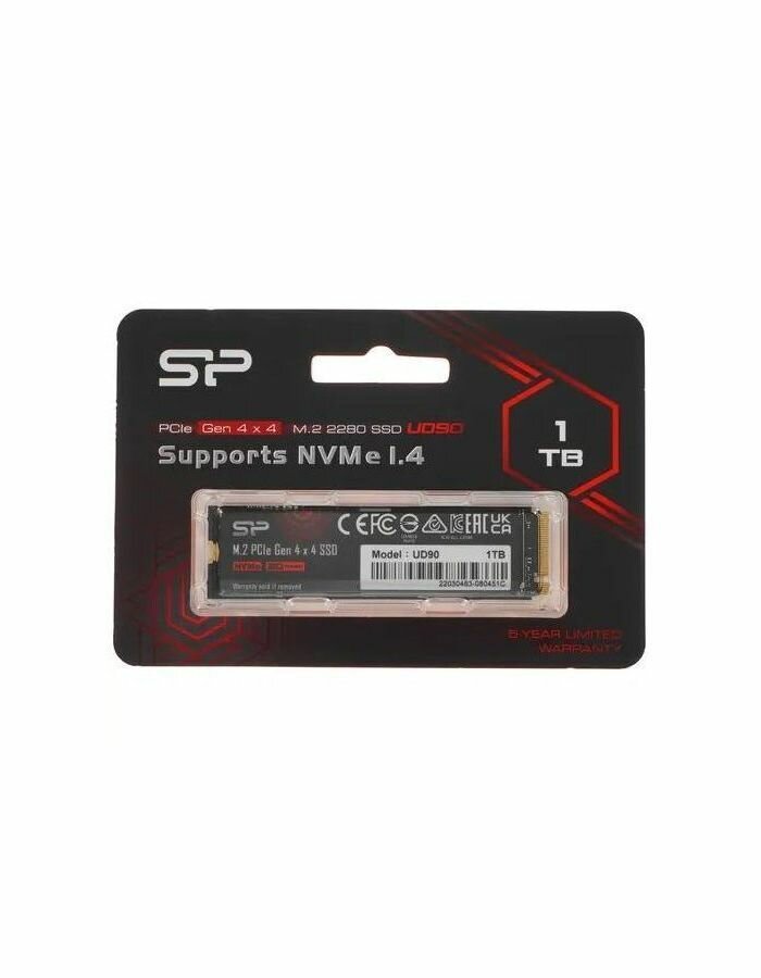 Твердотельный накопитель Silicon Power M-Series UD90 1Tb PCI-E 4.0 x4 SP01KGBP44UD9005 - фото №6