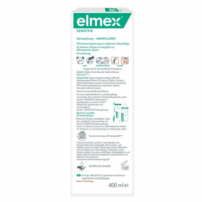 Ополаскиватель для рта Elmex Sensitive для снижения чувствительности зубов 400мл Colgate-Palmolive - фото №20